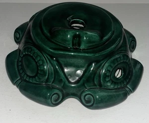 Árbol de Navidad de cerámica vintage Atlantic Mold 9" años 70 SOLO BASE INFERIOR VERDE - Imagen 1 de 5