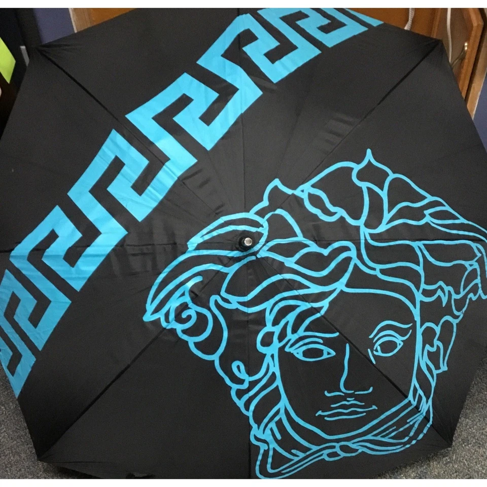 Paraguas unisex Versace Medusa edición limitada negro azul Foto 1 de 4