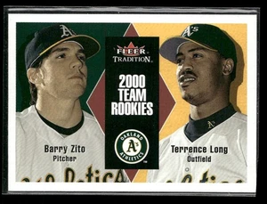 2000 Fleer Tradition Update #U92 Barry Zito / Terrence Long Oakland Athletics - Picture 1 of 2