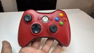 MICROSOFT XBOX 360 RED & BLACK CONTROLLER OEM TESTED & WORKING - Picture 1 of 7