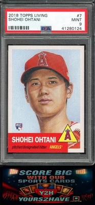 2018 TOPPS LIVING SET #7 SHOHEI OHTANI RC PSA 9 MINT LOS ANGELES ANGELS/DODGERS - Image 1 of 2