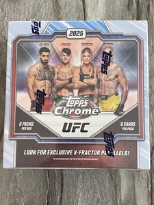 2025 TOPPS Chrome UFC factory sealed Mega box 6 pack card 8 cards per pack - Picture 1 of 3