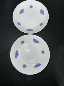 Piattini antichi porcellana Adderley Chelsea uva blu 2 pezzi NO PATATINE - Foto 1 di 2