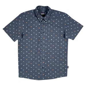 Patagonia Blue Short Sleeve Lightweight Patterned Shirt Small Style 52691 - Picture 1 of 10