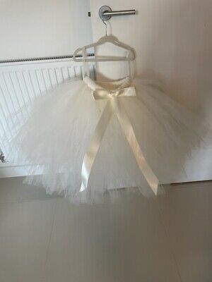 Ivory Flower Girl Tulle Skirt With Satin Bow, Brand New With Tags, Age 5 Years  • 61.14€