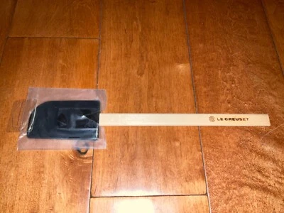 Espátula de silicona Le Creuset mango de madera negro (FB101) NUEVO 11 1/4 pulg. Hecho en USA Foto 1 de 2