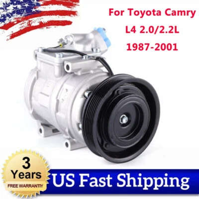 A/C Air Conditioner Compressor w/ Clutch For 1987-2001 Toyota Camry L4 2.0L 2.2L - Изображение 1 из 4
