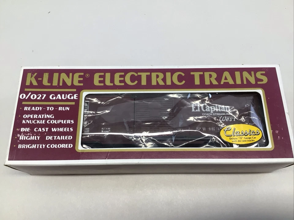K-Line O Gauge ATSF Classic Santa Fe Map Car #5 Single Door Box Car K-64235 - Image 1 of 4