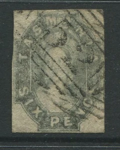 Tasmania 1863 6d gray lilac imperf used - Picture 1 of 1