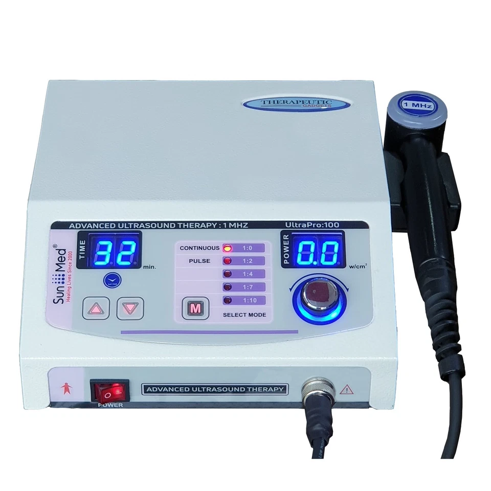 Nueva máquina de terapia de ultrasonido de 1 MHz para alivio del dolor y masaje profundo Foto 1 de 4