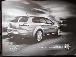 ALFA ROMEO 159 Limousine + Sportwagon Preisliste von 06/2010 - Bild 1 von 1
