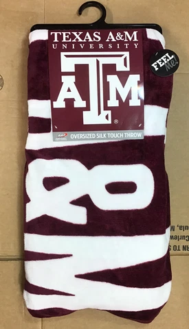 Texas A&M Aggies Oversized Plush Throw Blanket  55 X 70  Inches Cover