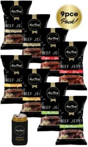 9 PIECE PACK Nive Beef Jerky GRASS FED - NO ADDED HORMONES - Picture 1 of 3
