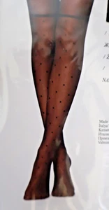 NUEVAS Medias Transparentes Calzedonia Moda TALLA 1/2 S/M Negras Lunares Hasta la Rodilla - Imagen 1 de 3