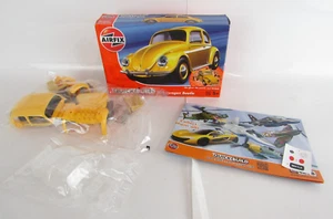 Airfix Quick Build Yellow Volkswagen Beetle Model Car No Glue No Paint - Picture 1 of 15