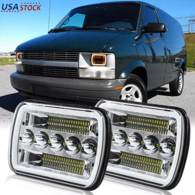 For Chevrolet Astro Express Cargo Van Pair 5X7" 7x6 LED Headlights High-Low - Image 1 of 4