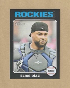 2024 Topps Heritage MINI Elias Diaz #474 BLACK BORDER PARALLEL 27/50 Rockies - Picture 1 of 2