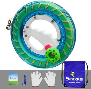 Simxkai 风筝线轮,风筝线线轴,风筝绕线器 8 英寸直径,带锁和 1000 英尺线 - Picture 1 of 24