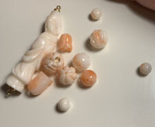 Antique Angel skin Coral Lot Estate Findings Chinese