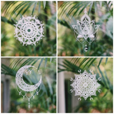 Beautiful Mandala stickers for laptop car glass window yoga outdoors WATERPROOF  - image 1 of 4