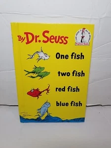 1960 Vintage One Fish Two Fish Red Fish Blue Fish Dr Seuss Book Beginner Book - Picture 1 of 10