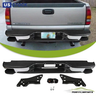 Rear Step Bumper with Corner Steps For 1999-2006 Chevy Silverado GMC Sierra 1500 Foto 1 de 4