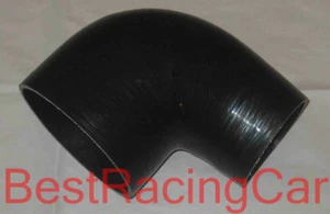 Silicone 90 degree Elbow Reducer hose 4" to 3" Turbo Silicon, Black - Bild 1 von 1