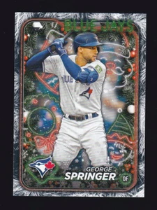 2024 Topps Holiday #H124 GEORGE SPRINGER Toronto Blue Jays HOLIDAY TREE Parallel - Picture 1 of 2