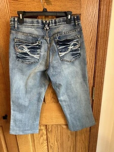 Rod’s True Western Button Me Up Jean Capris~Size 11/12~stretch - Picture 1 of 10