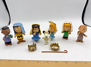 Peanuts Mini Figur Spielzeug Spielset Krippe Weihnachten PVC Snoopy Schaf Krippe RAR - Bild 1 von 14