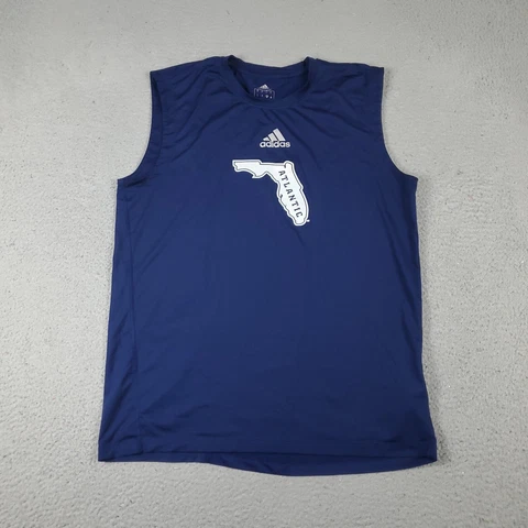 Adidas Florida Atlantic University T Shirt Mens Large Blue Tank Top Sleeveless Cover
