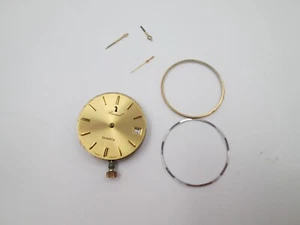 Máquina y esfera Bassel. Cuarzo. Dial dorado. Calendario. 1970. Calibre ESA 800 - Imagen 1 de 6