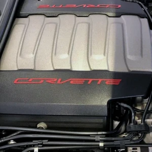 VINYL: Gloss RED C7 Engine Cover Letters Set For 2014-19 Chevy Corvette Stingray - Picture 1 of 11