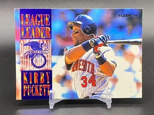 1995 Fleer League Leader Kirby Puckett - Minnesota Twins - Picture 1 of 2