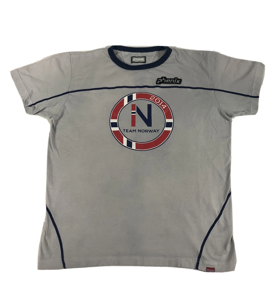 Camiseta Phenix 2014 Equipo Olímpico Noruega Gris Hombre Grande Europea SUPER RARA Foto 1 de 4