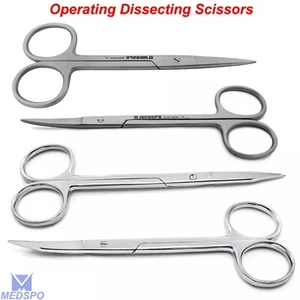 Tijeras de disección quirúrgicas para aderezo rectas y curvas tijeras de tejido - Imagen 1 de 6