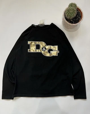 Dolce Gabbana D&G Sudadera Básica Negra Logo Grande Para Hombre Pequeña Foto 1 de 4