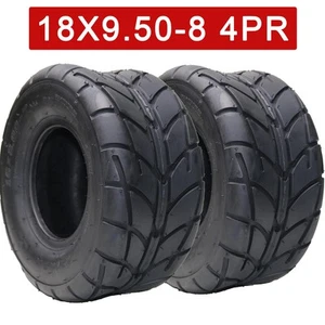 2 Pack ATV Tires All-Terrain Tires 18x9.50-8 4PR ATV UTV Off-Road Tires Tubeless - Picture 1 of 7