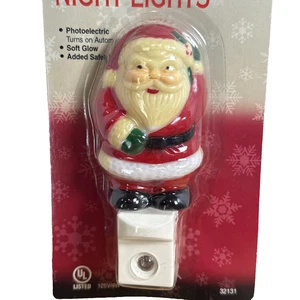 Vintage Christmas Santa Clause Night Light NEW old stock NOS - Picture 1 of 3