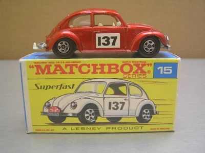 Matchbox Superfast MB15 Volkswagen VW 1500 Saloon Metallic Red Mint in Box - Image 1 of 4