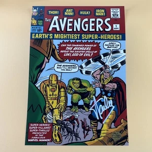Stan Lee Autographed Photo The Avengers #1 Cover 8x12 Signed COA Hologram - Picture 1 of 10