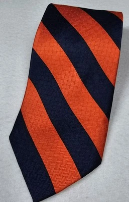 "Corbata de cuello a rayas anchas azul naranja marca izquierda Merge Chicago Bears 58""" Foto 1 de 3