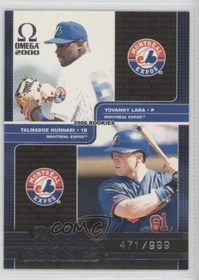 2000 Pacific Omega /999 Yovanny Lara Talmadge Nunnari #195 Rookie RC - Image 1 of 2
