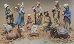 Herald Nativity 11 Pc Set in Box-Hand Painted Ceramic Christmas Set-Dillards - Picture 1 of 19