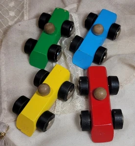 4 Wooden Ramp Slide Race Track Replacement Cars Magnetic Wheels 2.5" - Picture 1 of 6