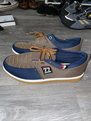 Zapatos de barco para hombre Prevesierm azul marino/rojo/bronceado talla 43 nuevos sin etiquetas Foto 1 de 4