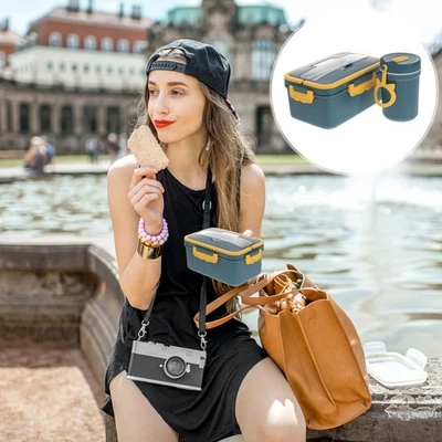  1 set scatola bento creativa custodia in plastica bento custodia per - Immagine 1 di 4