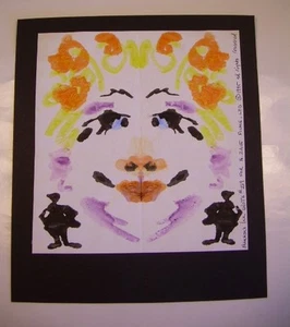 Manson's Ink Blots # 219 N Zane Films ORIGINAL blot painting C PETERSON abstract - Picture 1 of 8