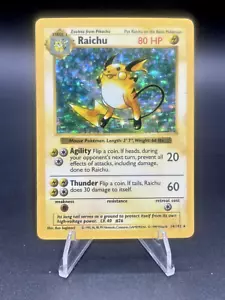 Tarjeta Pokemon: Shadowless RAICHU Base Holo (MP) - Imagen 1 de 3