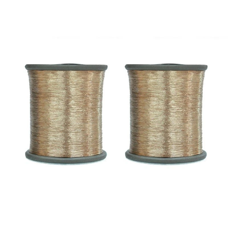 Hilo Zari de algodón metálico para bordar 0,1 mm (paquete de 2 rollos) 100 gramos Foto 1 de 1